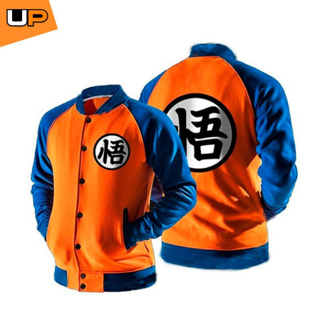 Poleron Dragon Ball Americano Naranjo